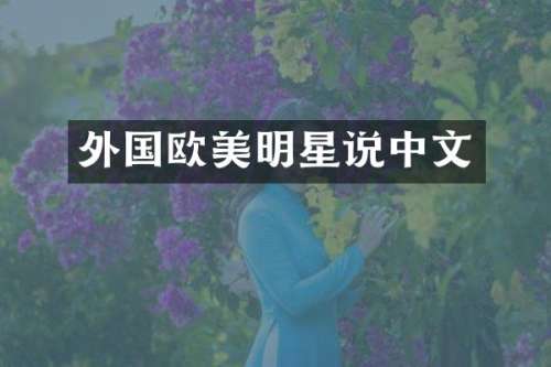外国欧美明星说中文