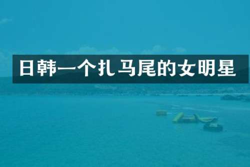 日韩一个扎马尾的女明星