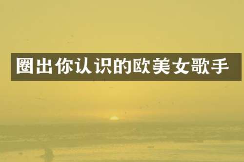 圈出你认识的欧歌手