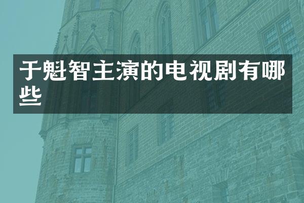 于魁智主演的电视剧有哪些