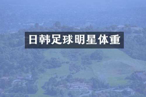 日韩足球明星体重