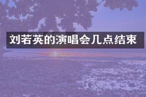 刘若英的演唱会几点结束