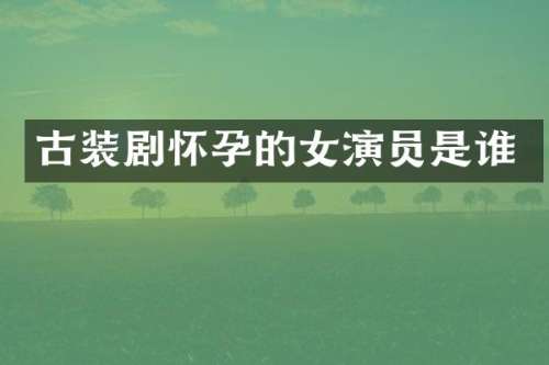 古装剧怀孕的女演员是谁