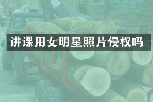 讲课用女明星照片侵权吗