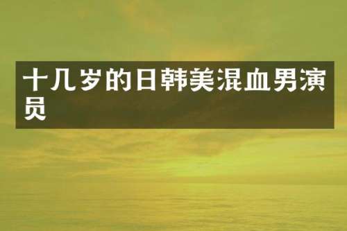 十几岁的日韩美混血男演员