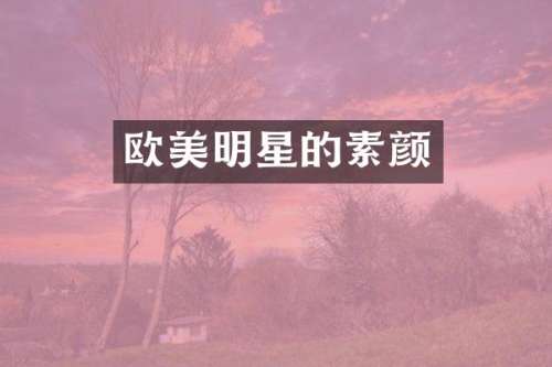 欧美明星的素颜