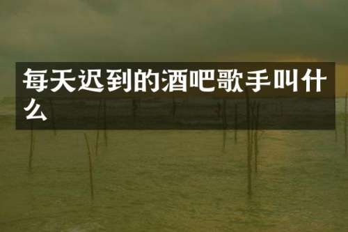 每天迟到的酒吧歌手叫什么