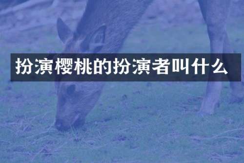 扮演樱桃的扮演者叫什么