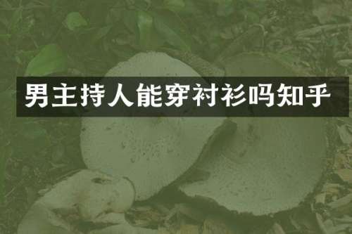 男主持人能穿衬衫吗知乎