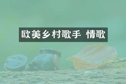 欧美乡村歌手 情歌