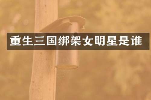 重生三国绑架女明星是谁