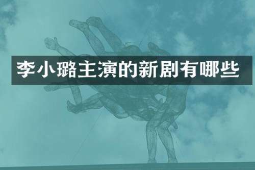李小璐主演的新剧有哪些