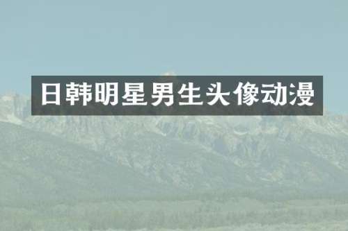 日韩明星男生头像动漫