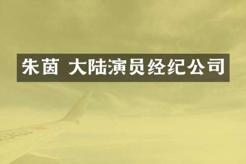 朱茵 大陆演员经纪公司