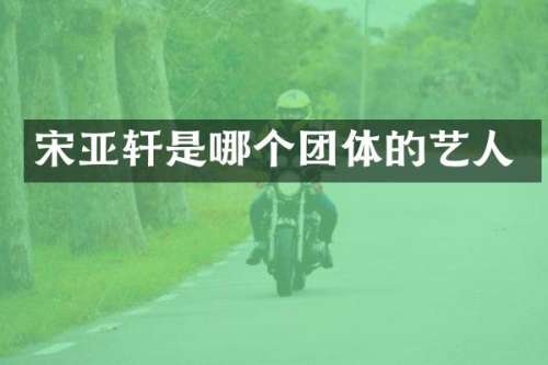 宋亚轩是哪个团体的艺人