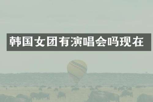 韩国女团有演唱会吗现在