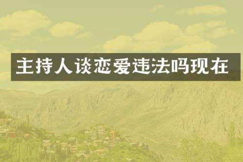 主持人谈恋爱违法吗现在