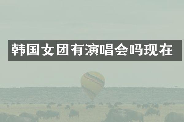 韩国女团有演唱会吗现在
