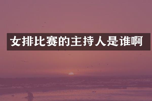 女排比赛的主持人是谁啊
