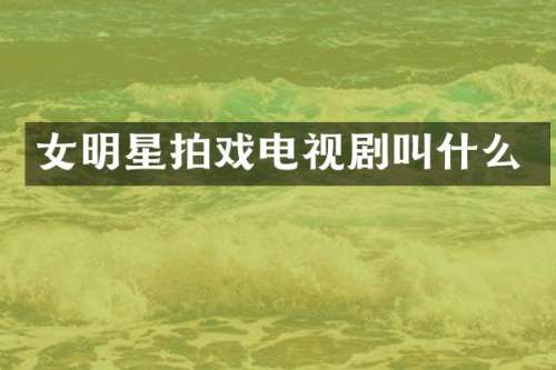 女明星拍戏电视剧叫什么