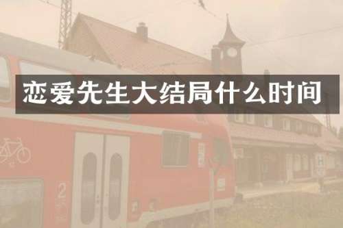 恋爱先生大结局什么时间