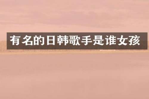 有名的日韩歌手是谁女孩