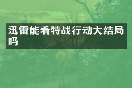 迅雷能看特战行动大结局吗