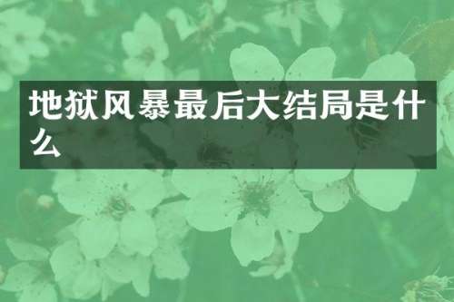 地狱风暴最后大结局是什么