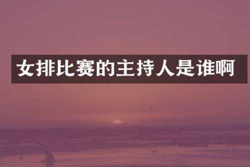 女排比赛的主持人是谁啊
