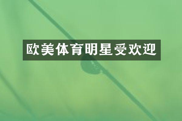 欧美体育明星受欢迎