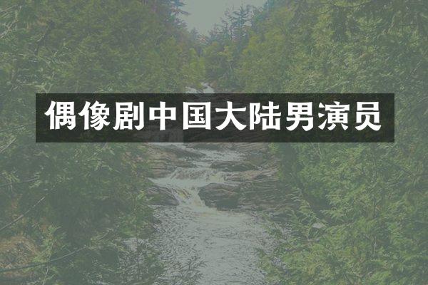 偶像剧中国大陆男演员