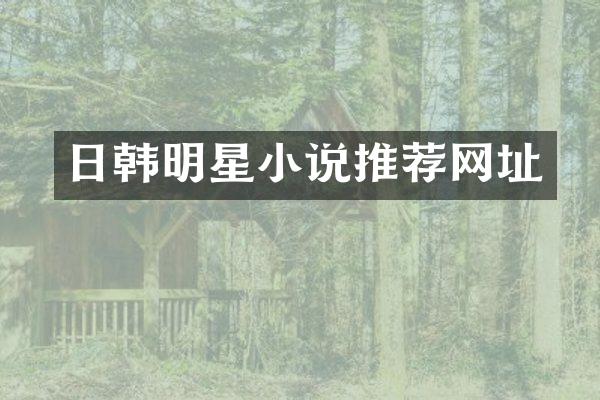 日韩明星小说推荐网址