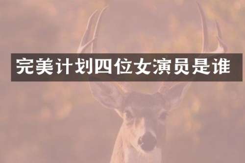 完美计划四位女演员是谁