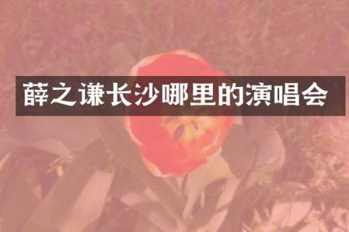 薛之谦长沙哪里的演唱会