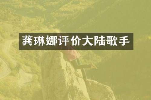 龚琳娜评价大陆歌手
