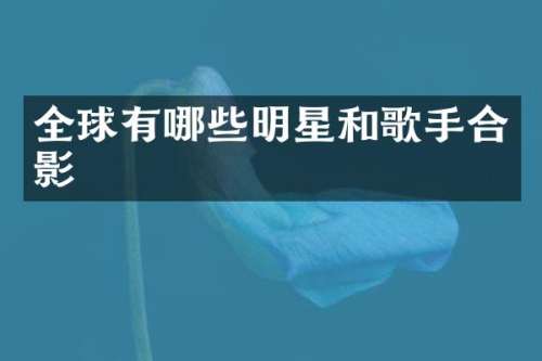 全球有哪些明星和歌手合影
