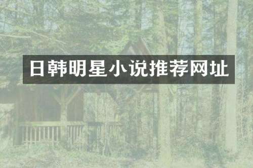 日韩明星小说推荐网址
