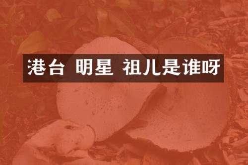 港台 明星 祖儿是谁呀