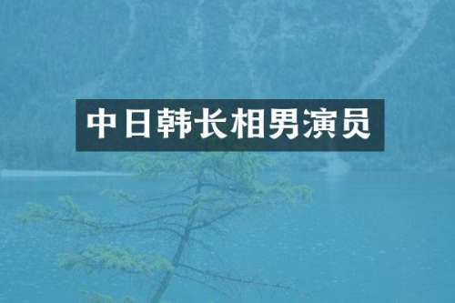 中日韩长相男演员