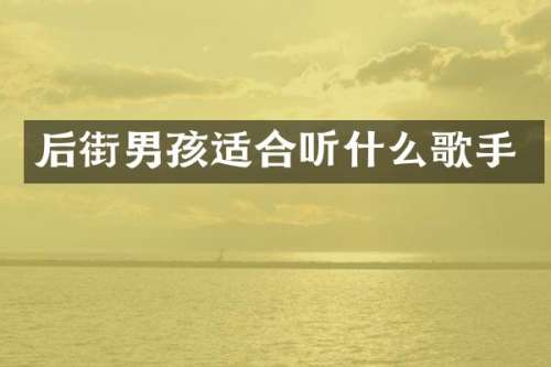 后街男孩适合听什么歌手