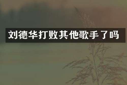 刘德华打败其他歌手了吗