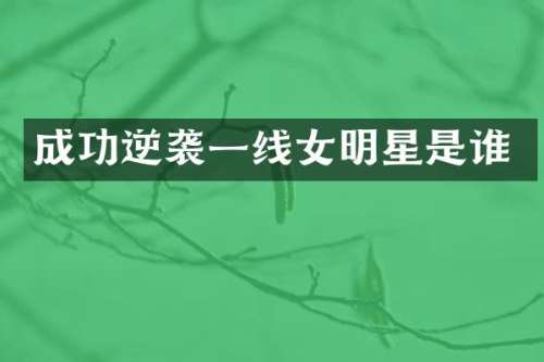 成功逆袭一线女明星是谁