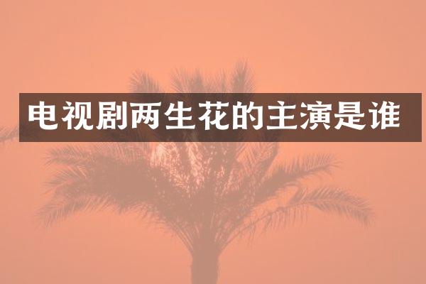电视剧两生花的主演是谁