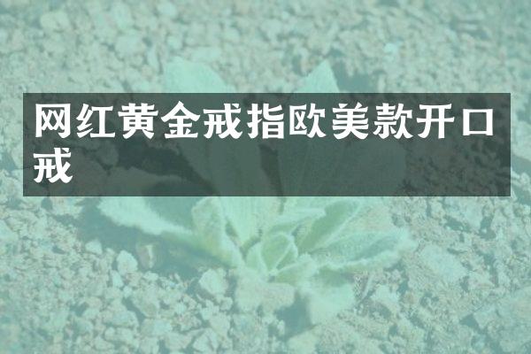网红黄金戒指欧美款开口戒