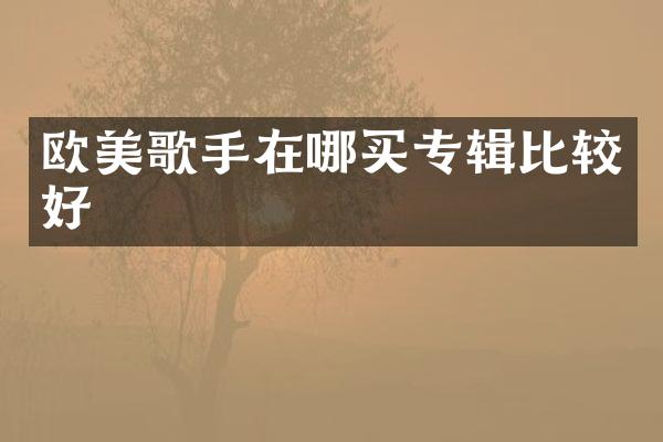 欧美歌手在哪买专辑比较好