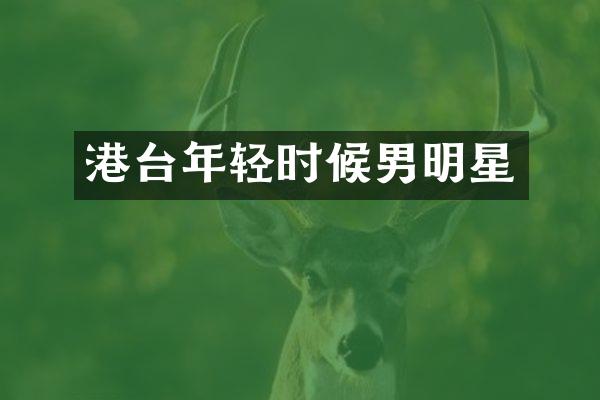 港台年轻时候男明星