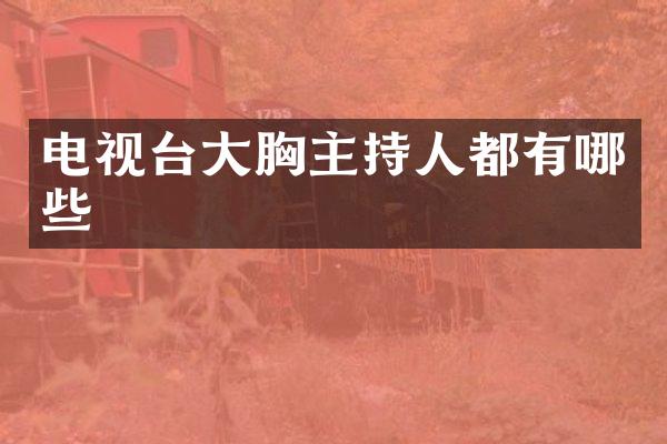电视台大主持人都有哪些