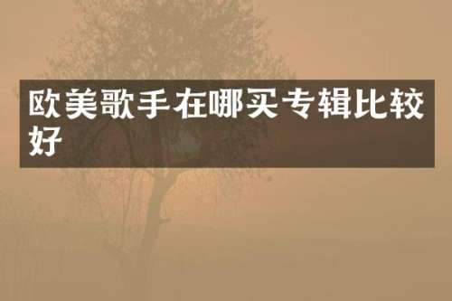 欧美歌手在哪买专辑比较好