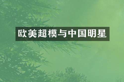 欧美超模与中国明星