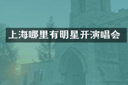 上海哪里有明星开演唱会
